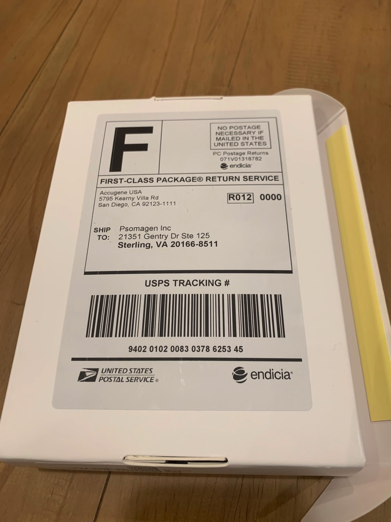 The return shipping is the same as the box it came in.