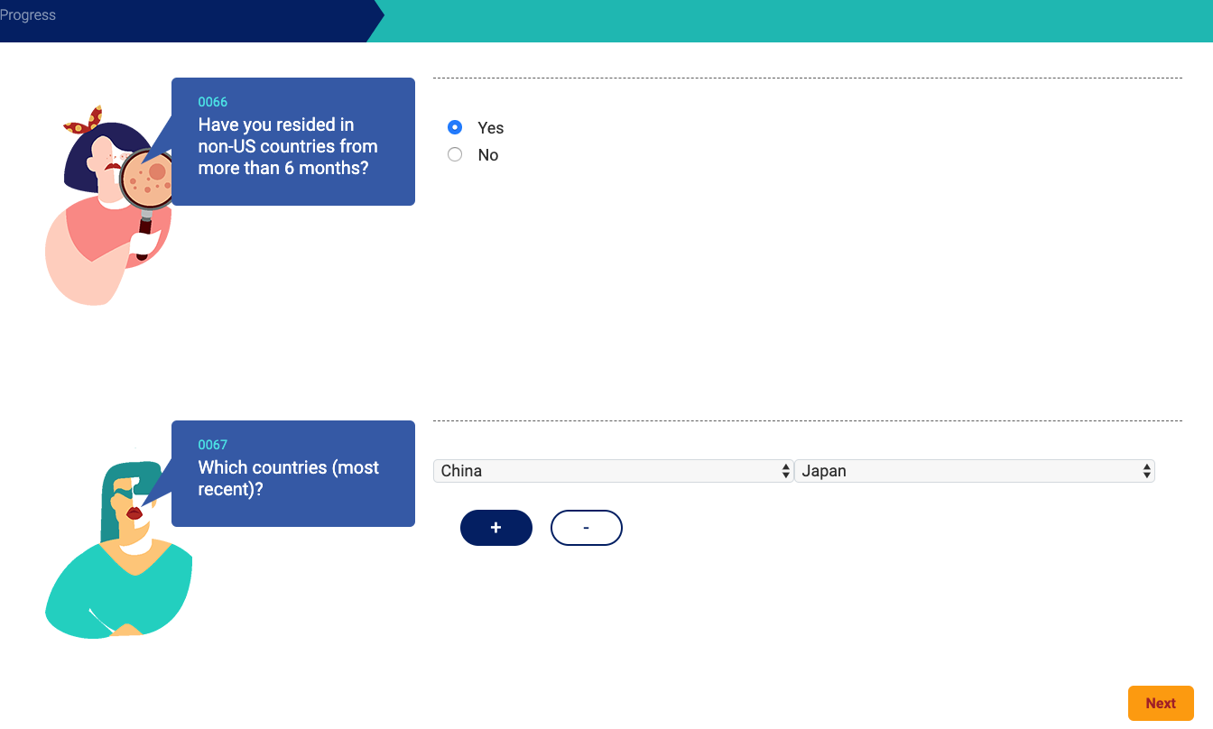 Part of the (apparently unending?) questionnarie